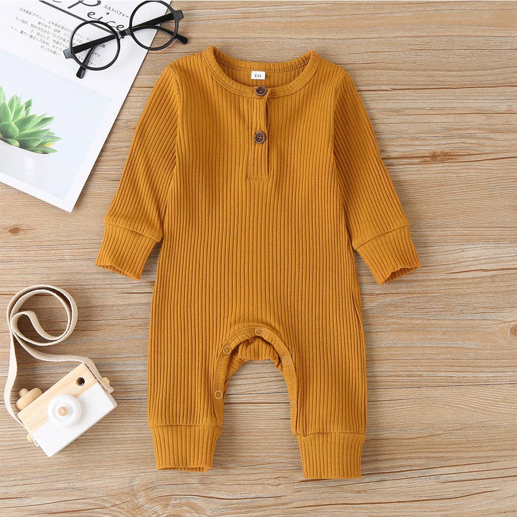 Baby Boy / Girl Cotton Knitted Style  Cardigan Jumpsuit: Black / 3-6 Months