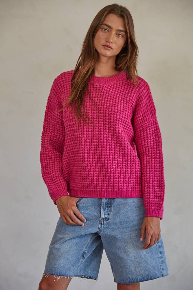 Amy waffle knit sweater