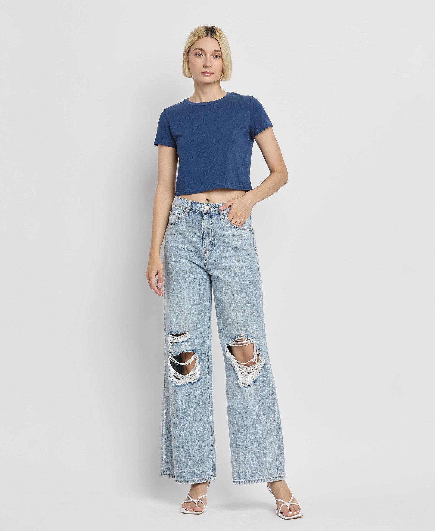 SUPER HIGH RISE WIDE LEG JEANS