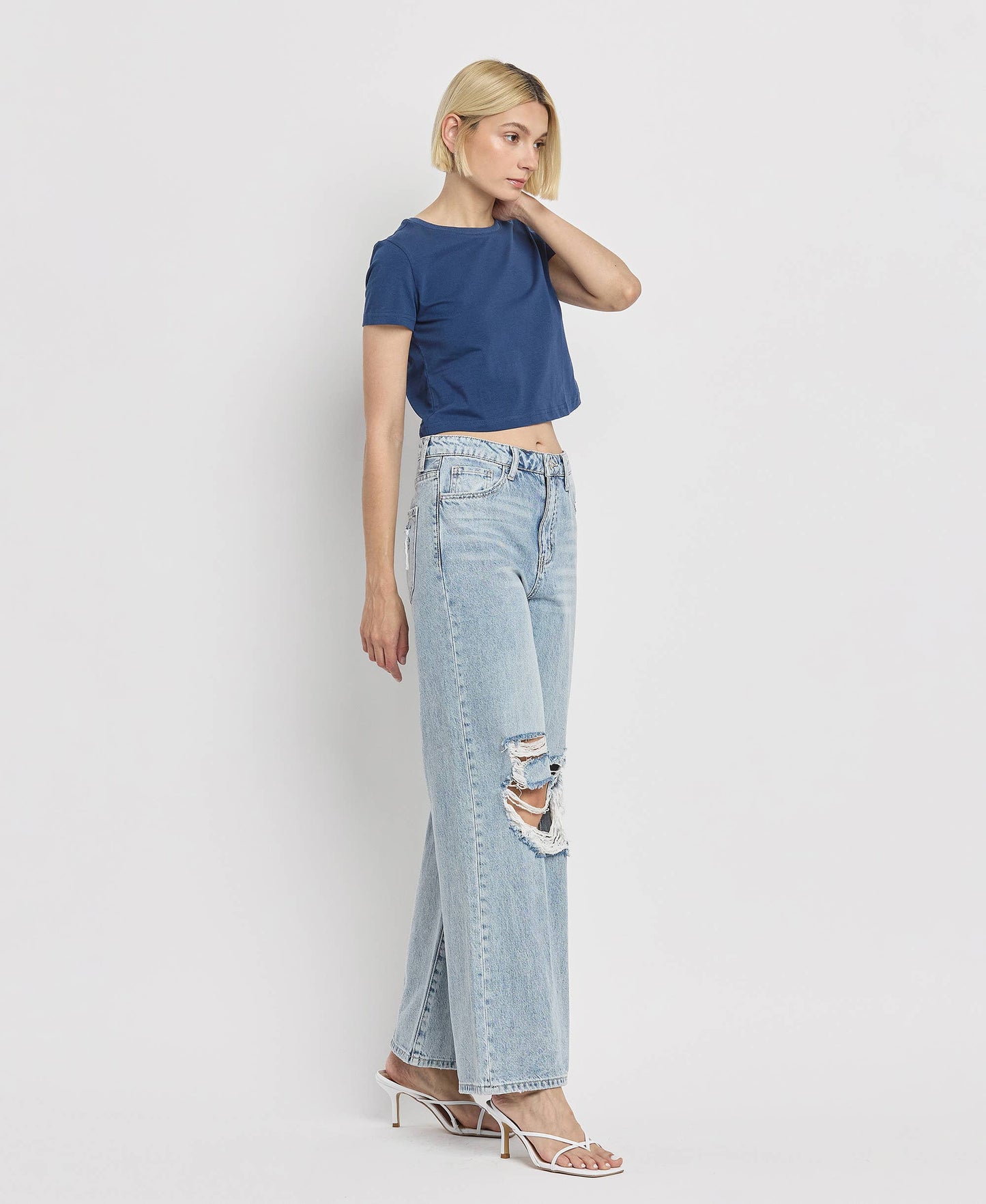 SUPER HIGH RISE WIDE LEG JEANS