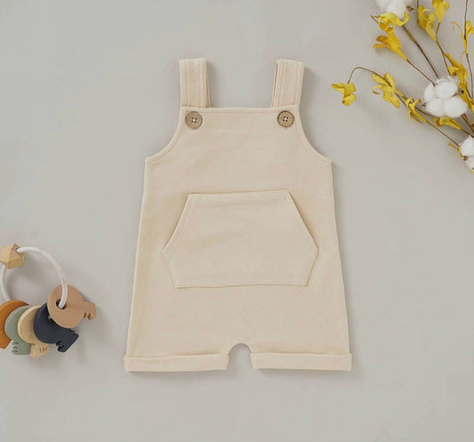 French Terry overalls oatmeal