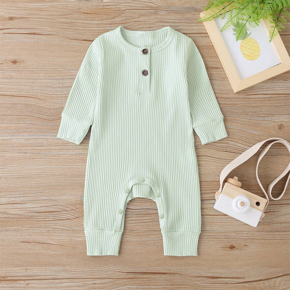 Baby Boy / Girl Cotton Knitted Style  Cardigan Jumpsuit: White / 9-12 Months