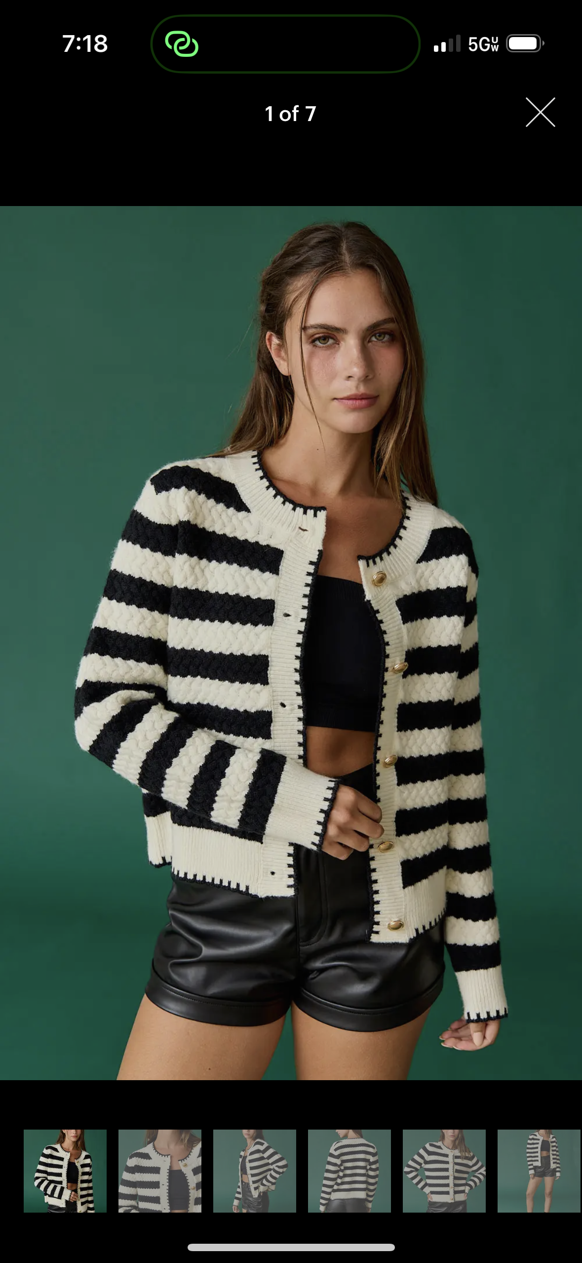 Mia striped cardigan