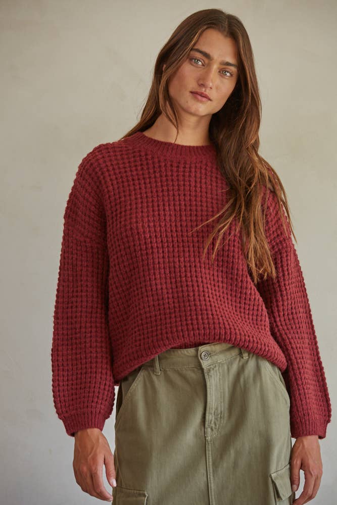 Amy waffle knit sweater