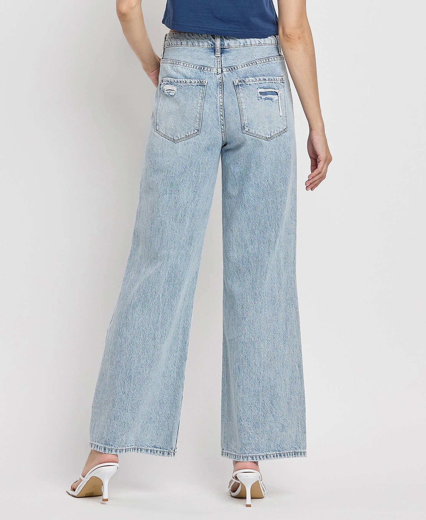 SUPER HIGH RISE WIDE LEG JEANS