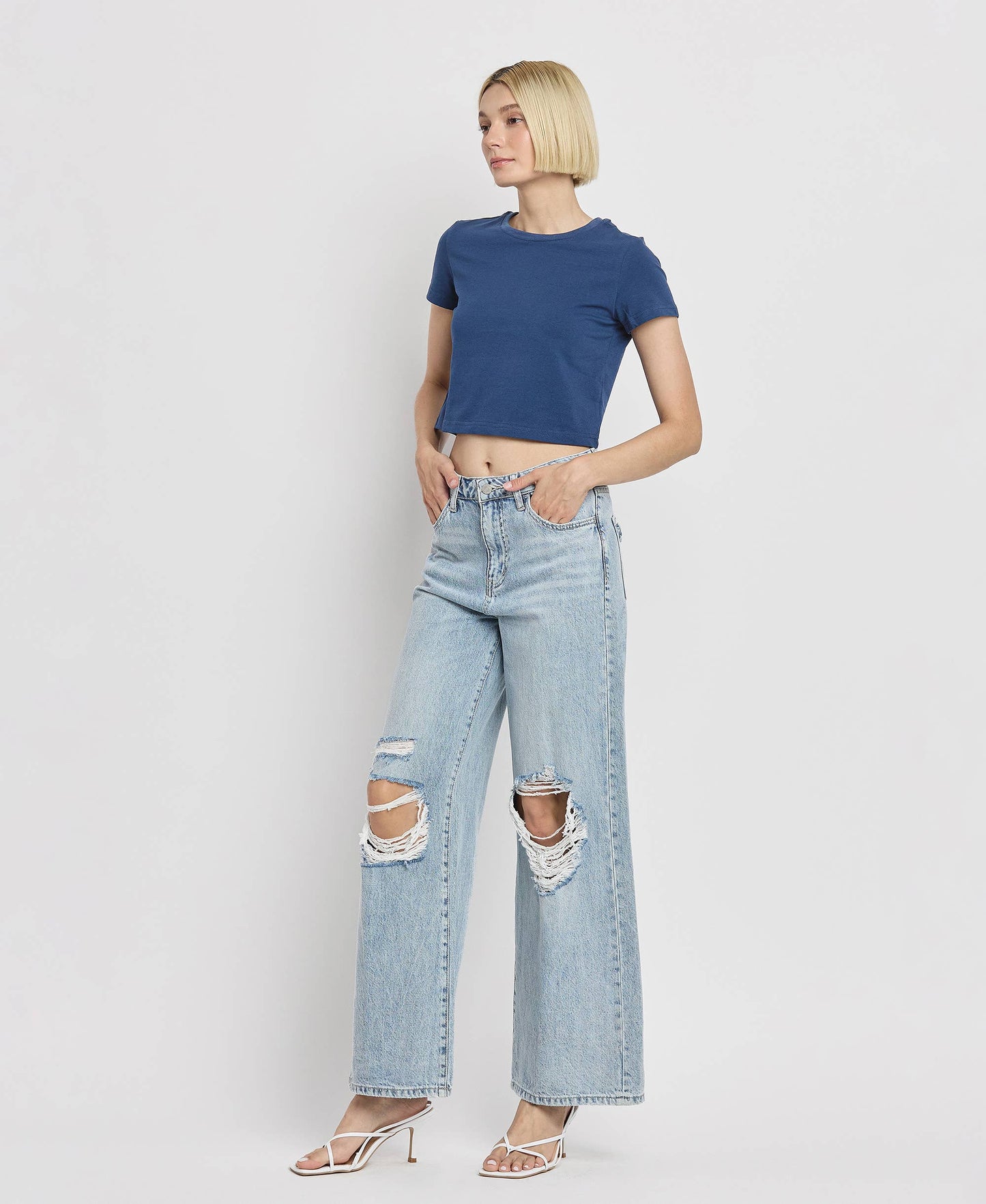 SUPER HIGH RISE WIDE LEG JEANS