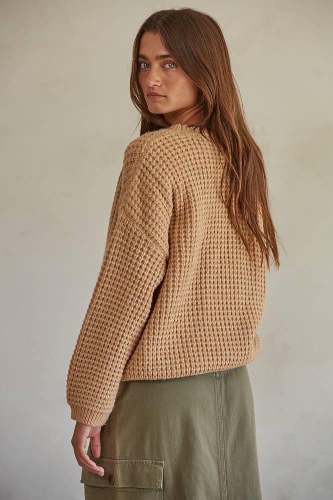 Amy waffle knit sweater