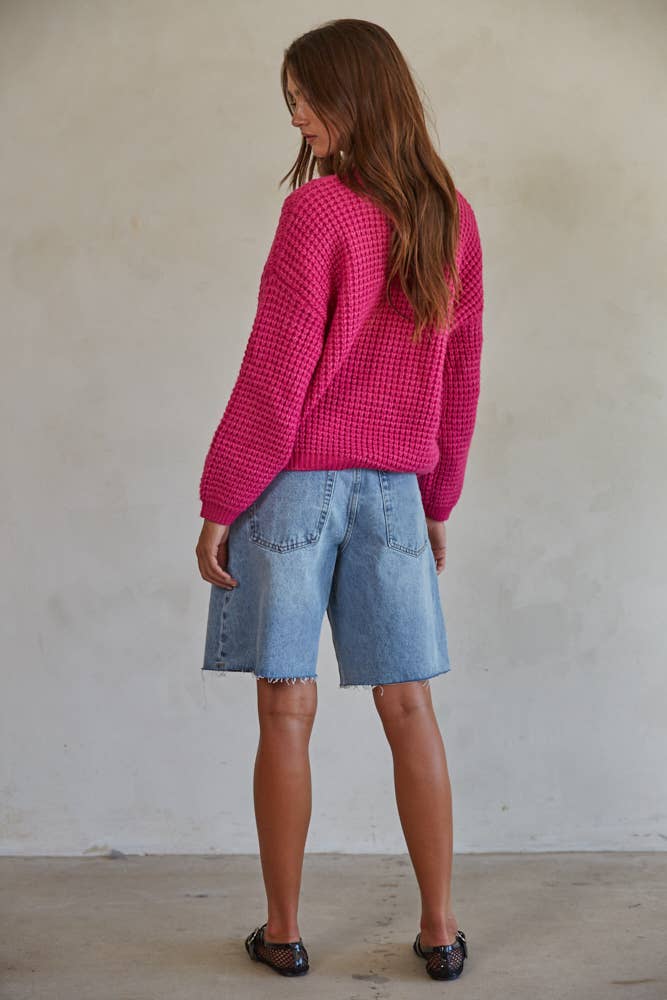 Amy waffle knit sweater