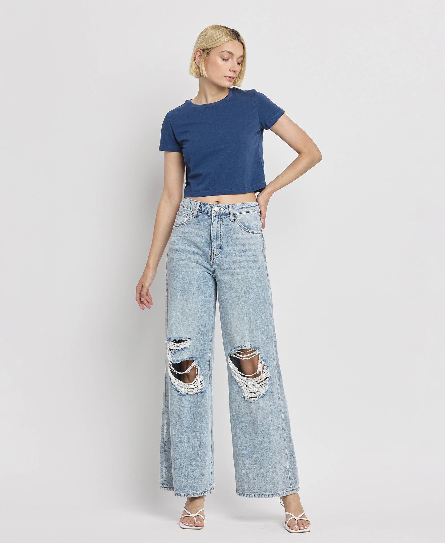 SUPER HIGH RISE WIDE LEG JEANS