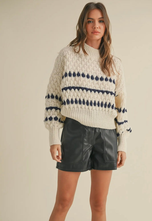 Crystal knit sweater