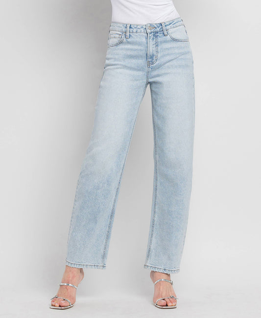 HIGH RISE BARREL LEG JEANS