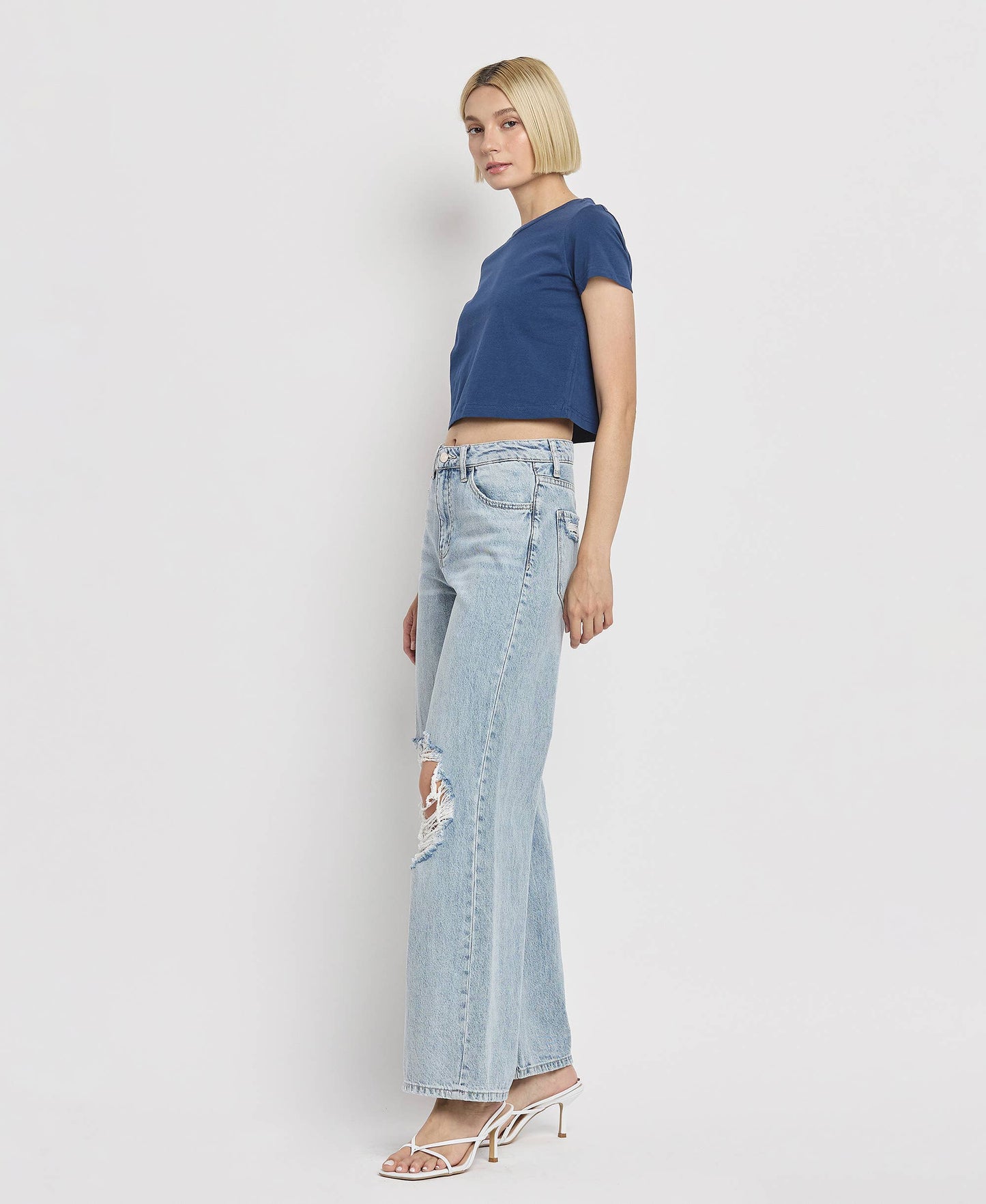 SUPER HIGH RISE WIDE LEG JEANS