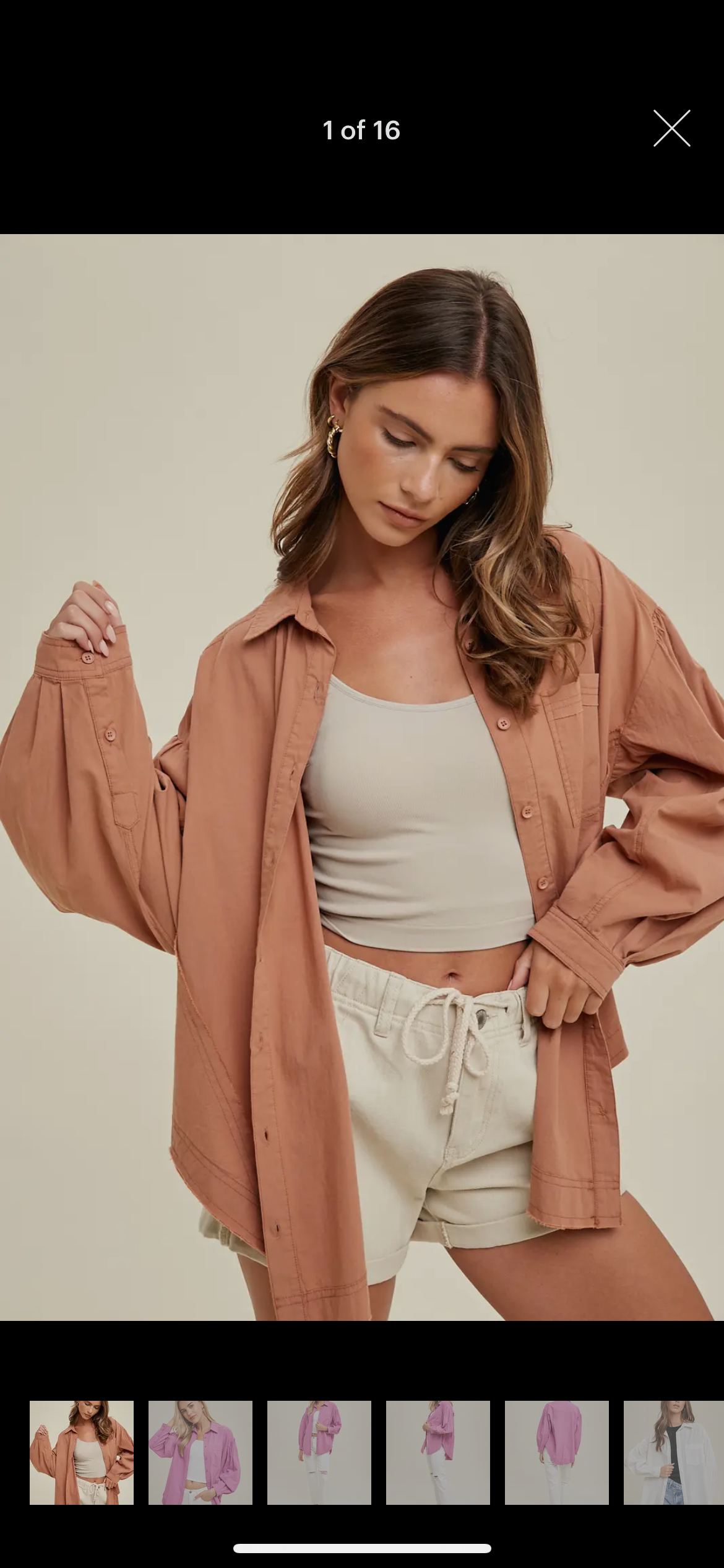 Hazelnut puff sleeve top