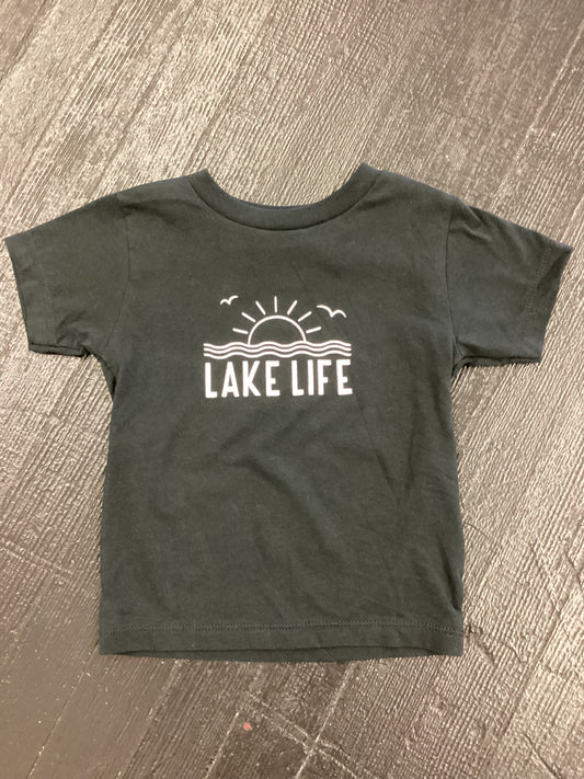 Toddler lake life tee black