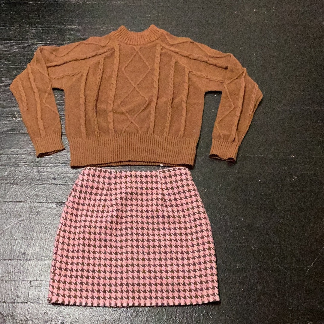 Houndstooth skirt