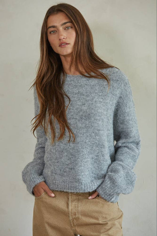 Heather knit sweater