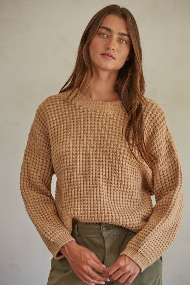 Amy waffle knit sweater