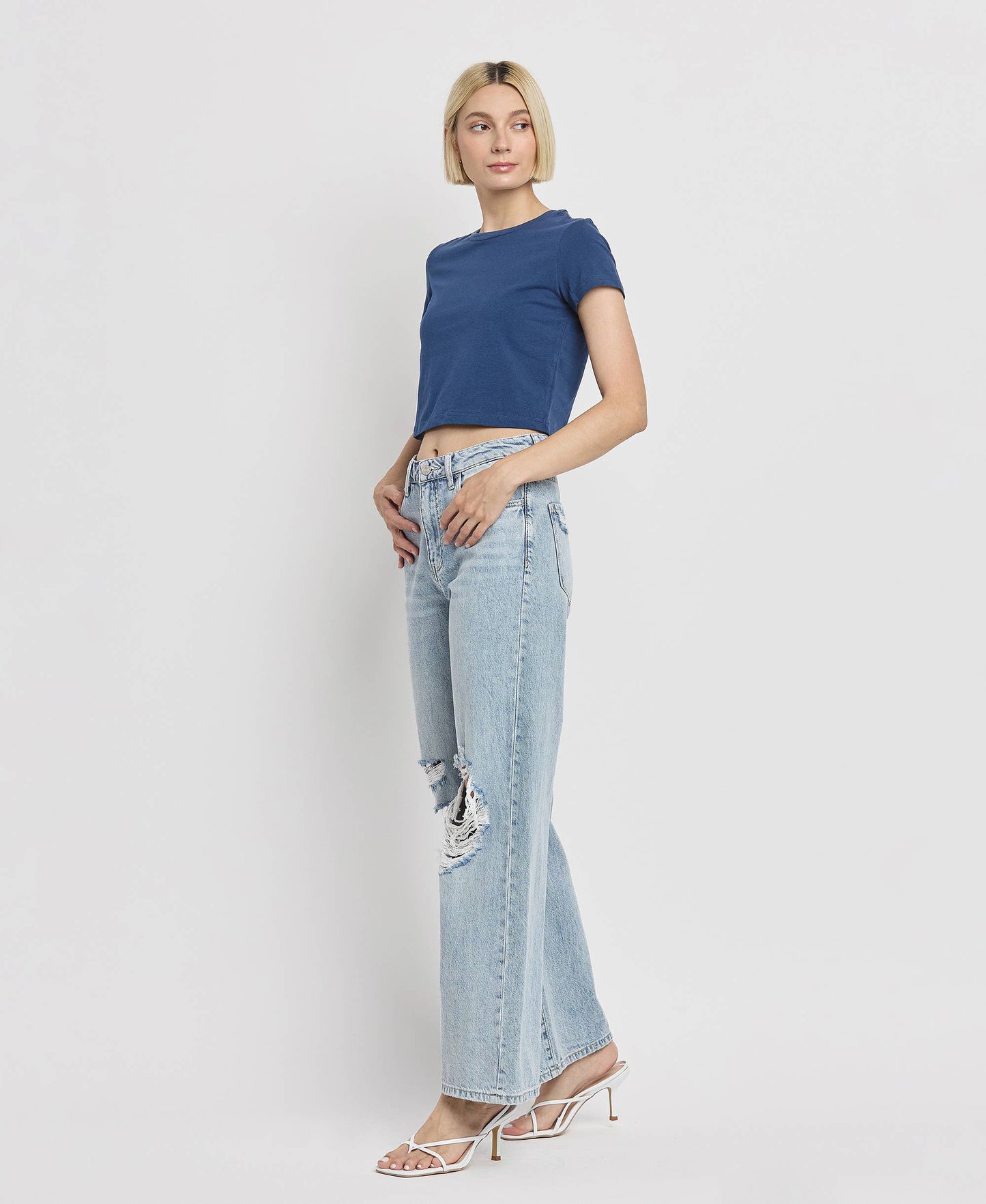 SUPER HIGH RISE WIDE LEG JEANS