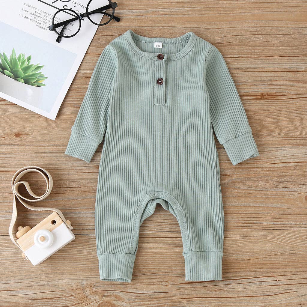 Baby Boy / Girl Cotton Knitted Style  Cardigan Jumpsuit: Pink / 3-6 Months