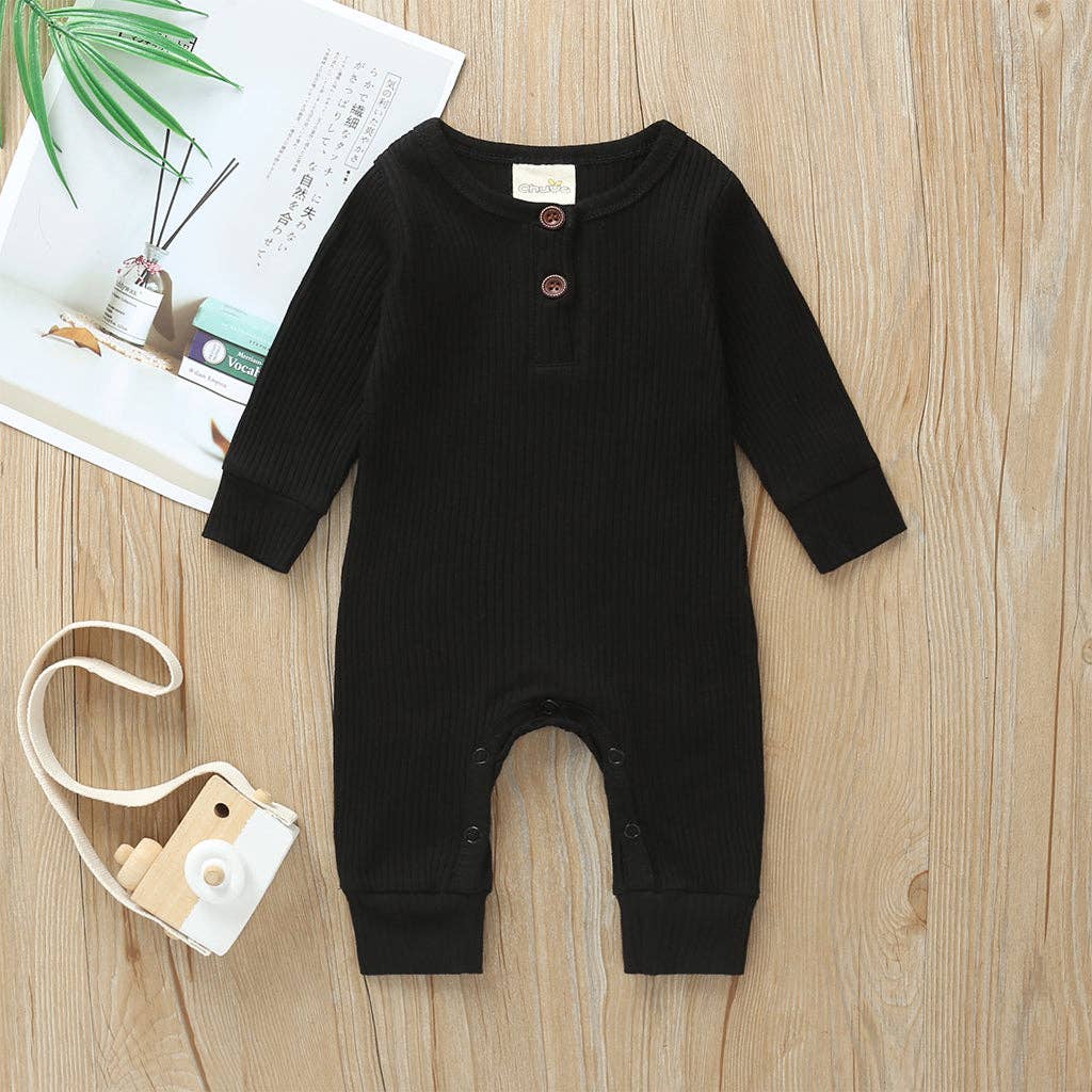 Baby Boy / Girl Cotton Knitted Style  Cardigan Jumpsuit: Pink / 3-6 Months