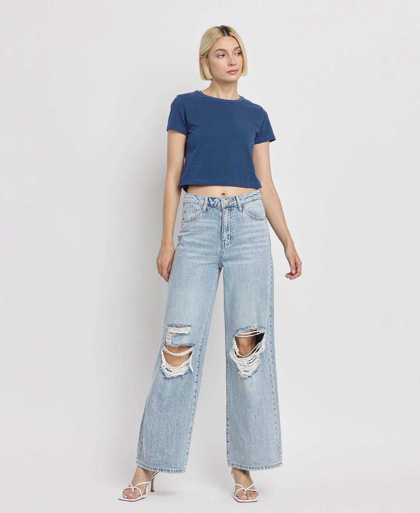 SUPER HIGH RISE WIDE LEG JEANS