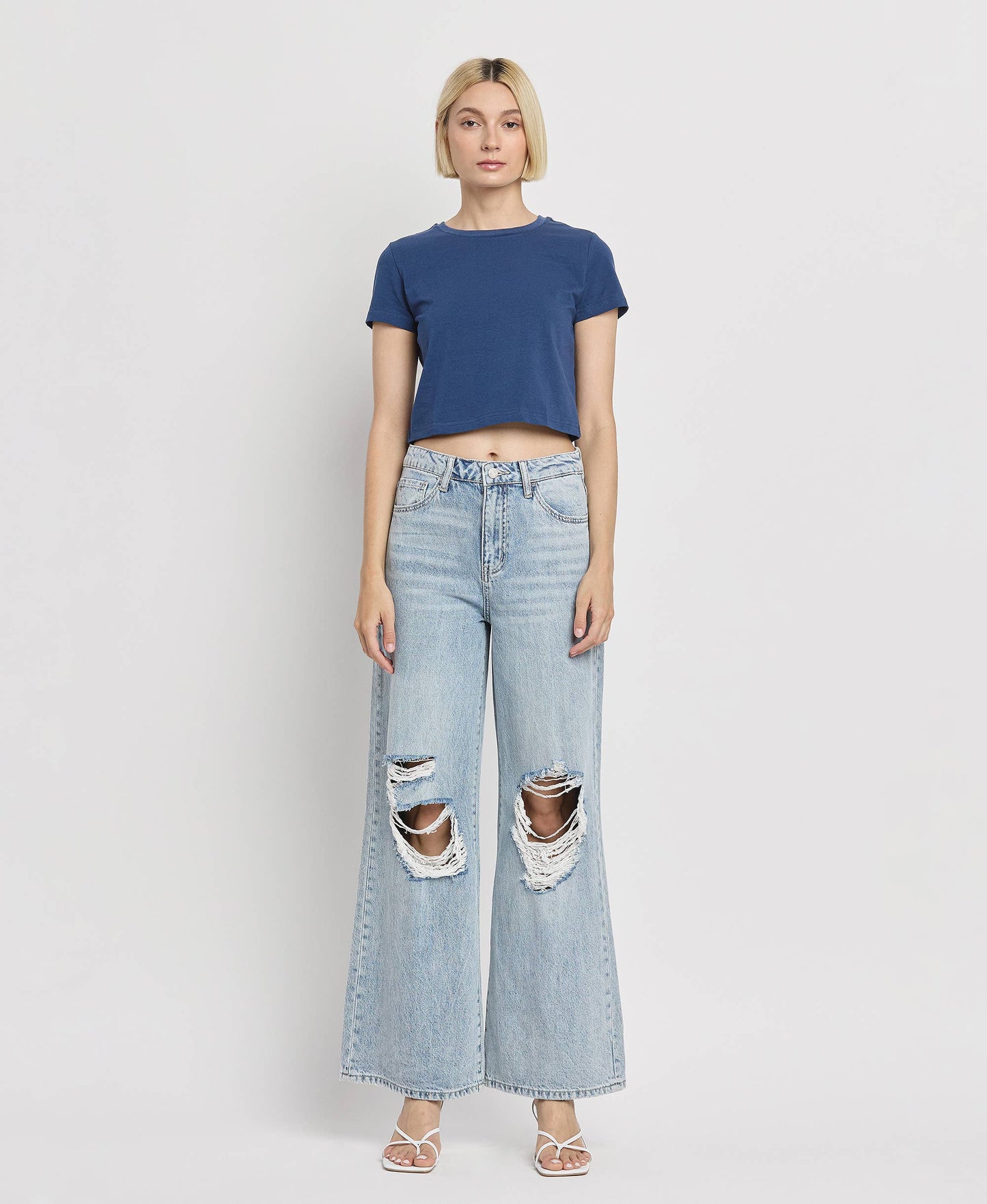 SUPER HIGH RISE WIDE LEG JEANS