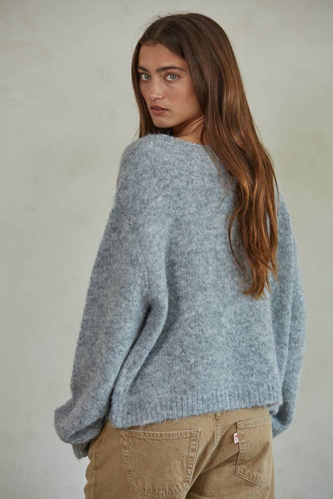 Heather knit sweater