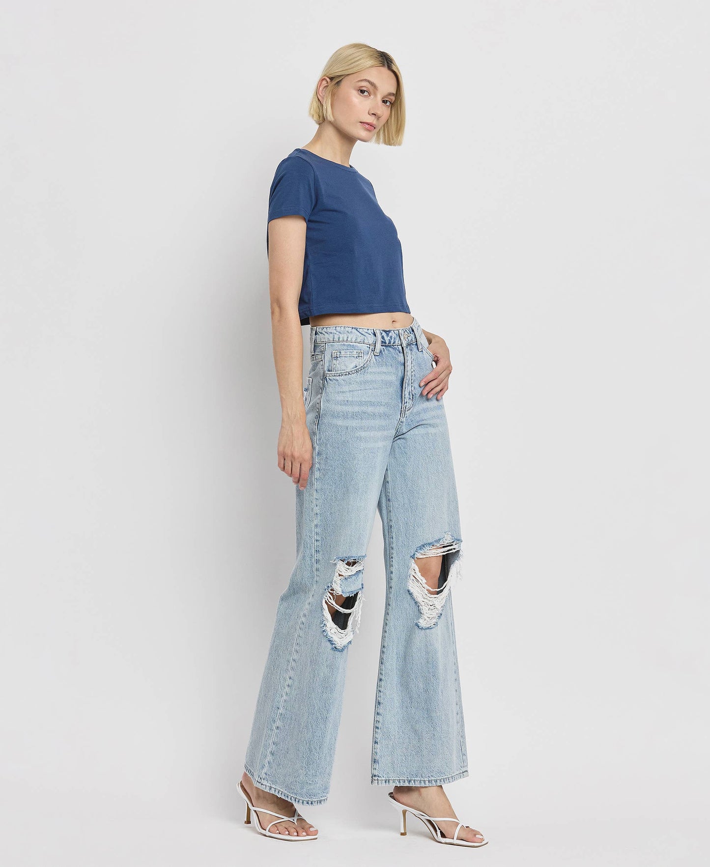 SUPER HIGH RISE WIDE LEG JEANS