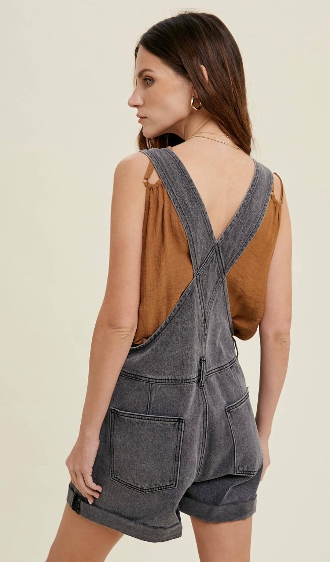 Charcoal Denim Overalls