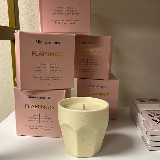 Flamingo candle